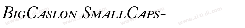 BigCaslon SmallCaps字体转换